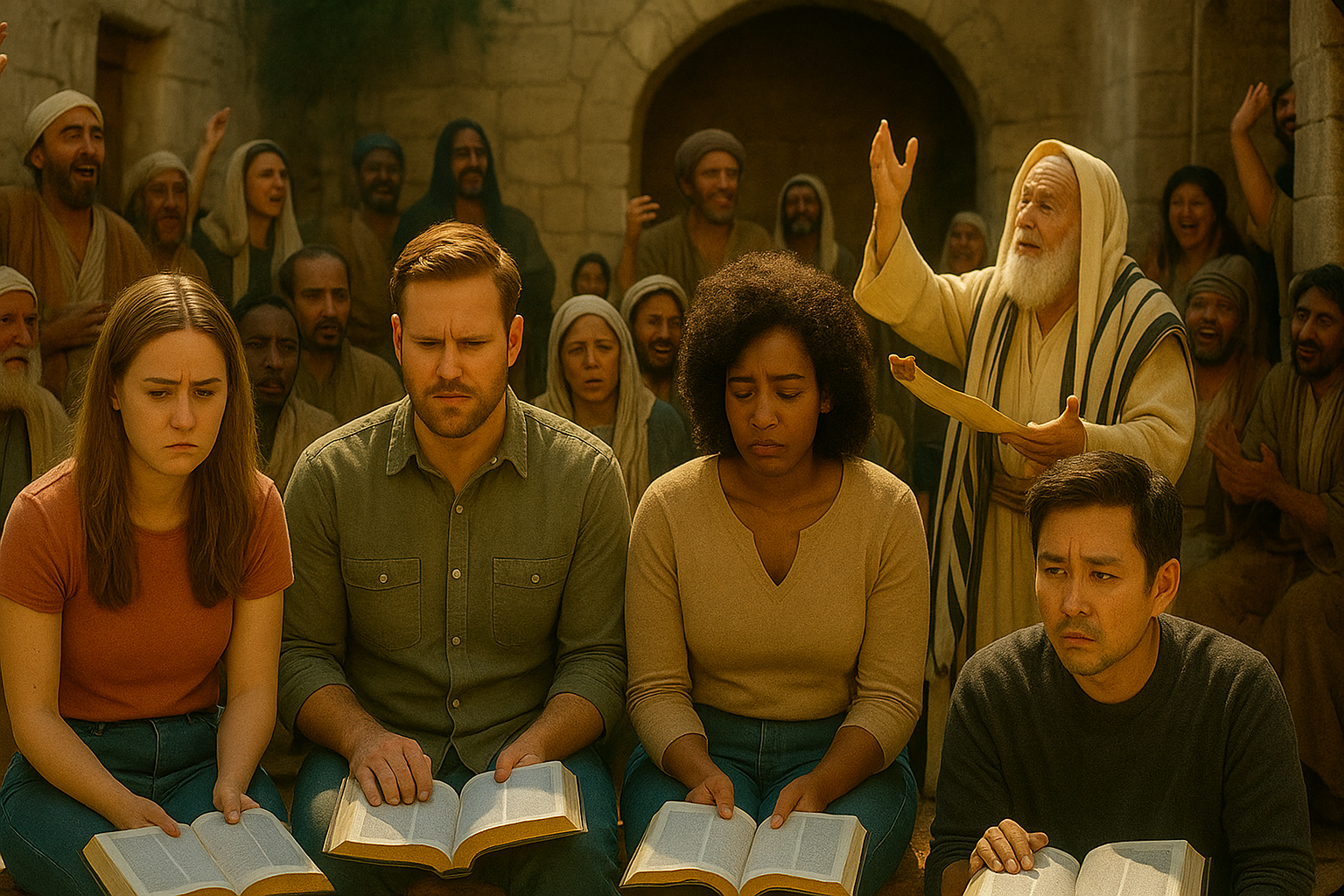 Group reading Scripture in context
